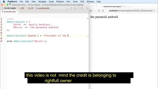 value in associative array in php смотреть онлайн