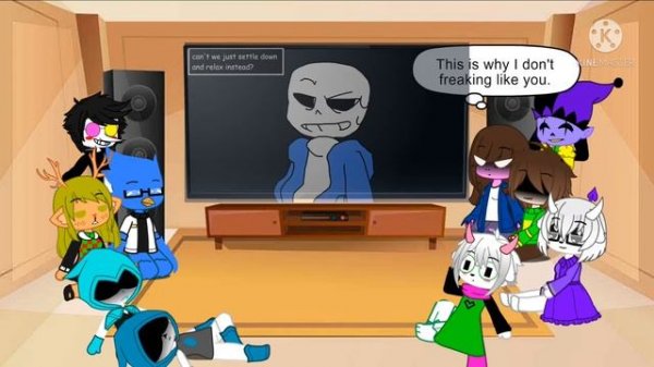 Deltarune reacts to Sans vs Jevil
