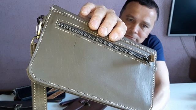 Изделия из натуральной кожи сшиты на машинке. смотреть онлайн