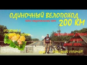 Одиночный велопоход 200 км | Аномальная зона, заброшенная деревня, дикие звери..
