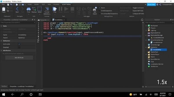 Invisible Script Tutorial in Roblox Studio! | Arro