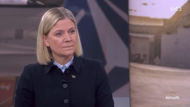Magdalena Andersson i Aktuellt om Sveriges inträde i Nato смотреть онлайн