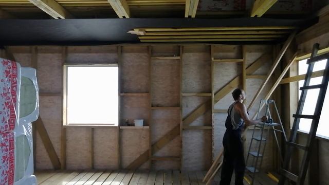 Гидроизоляция потолка. Подшивка обрешётка. смотреть онлайн