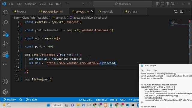 Build a Youtube Thumbnail Extractor in Node.js & Express Using URL in Browser смотреть онлайн