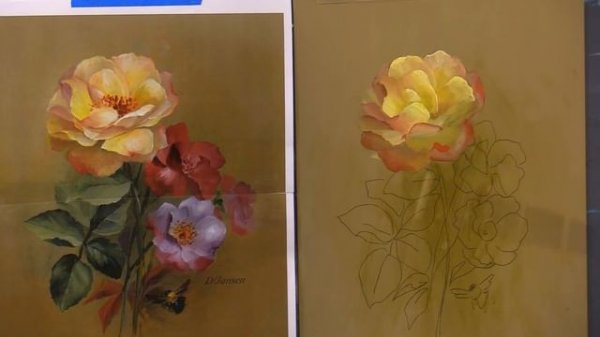 step by step painting a rose for beginning artist