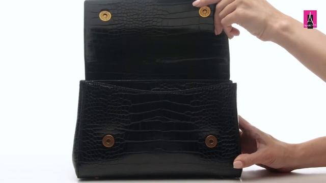 Видеообзор I Женская сумка мессенджер GUESS KATEY CROC FLAP SHOULDER смотреть онлайн