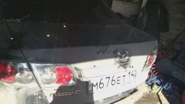 Mazda 6  GG Снять лючок бензобака / Mazda 6 GG Remove the gas tank cover