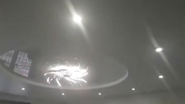 Двухуровневый натяжной потолок в форме круга смотреть онлайн