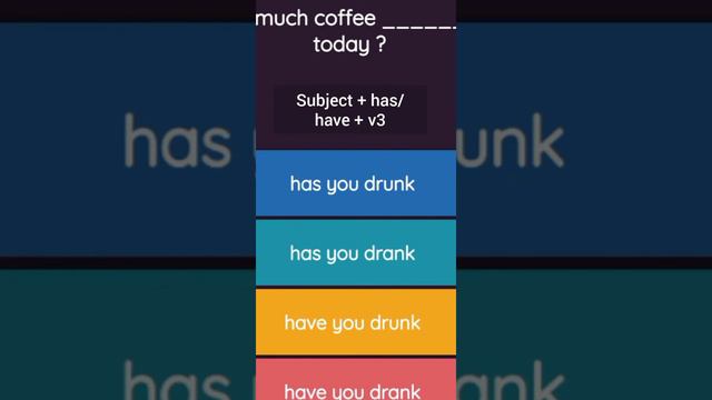 PRESENT PERFECT TENSE GAME. WATCH AND LEARN смотреть онлайн