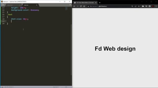 CSS Text Glitch Effect | CSS Animation смотреть онлайн