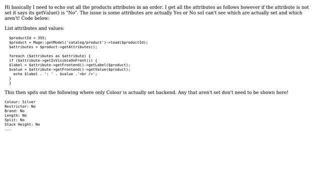 Magento: Don't show attribute in product collection if not set смотреть онлайн