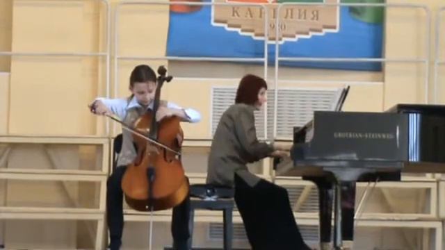 Veracini Largo cello and piano смотреть онлайн