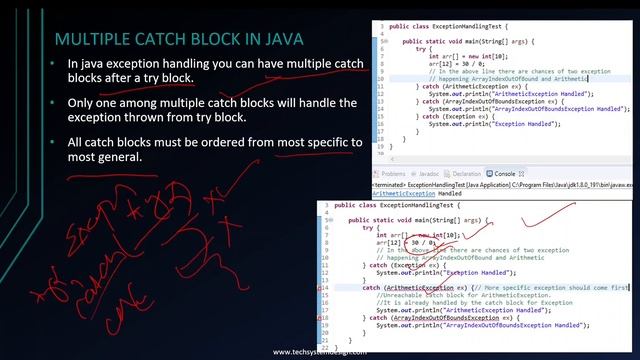 Multiple Catch Blocks смотреть онлайн