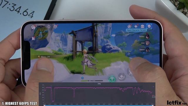 iPhone 13 Mini Genshin Impact Gaming test | Highest Settings, 60 FPS смотреть онлайн