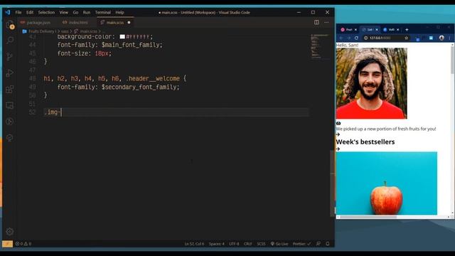 Halaman List Produk Buah dengan HTML, SASS, Responsive Mobile First. Design by Viktoriia Viktorova смотреть онлайн