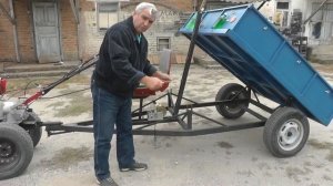 Сизикфильм.Самосвальный прицеп для мотоблока.