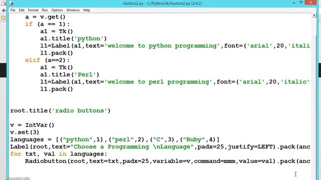 Python GUI: Creating Radio Button Using List and Trying Other Type of Radio Button Tutorial# 20 смотреть онлайн