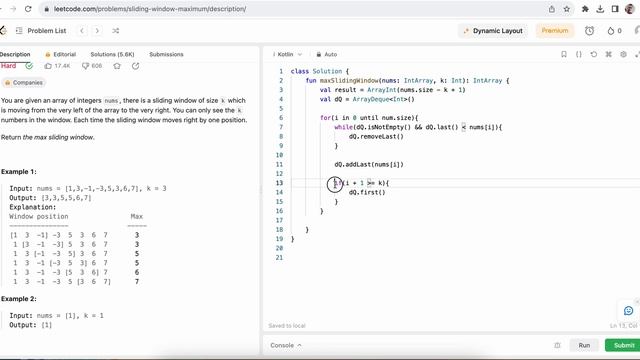 LeetCode. Нахождение максимума в скользящем окне. Sliding Window Maximum смотреть онлайн