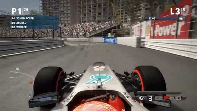 F1 2012 Grand prix Monaco/Gameplay on Logitech Momo [PC/HD] смотреть онлайн