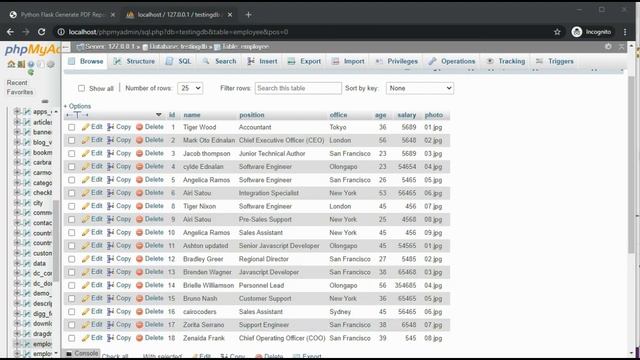 Python Flask Generate PDF Report from MySQL смотреть онлайн