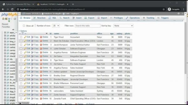 Python Flask Generate PDF Report from MySQL