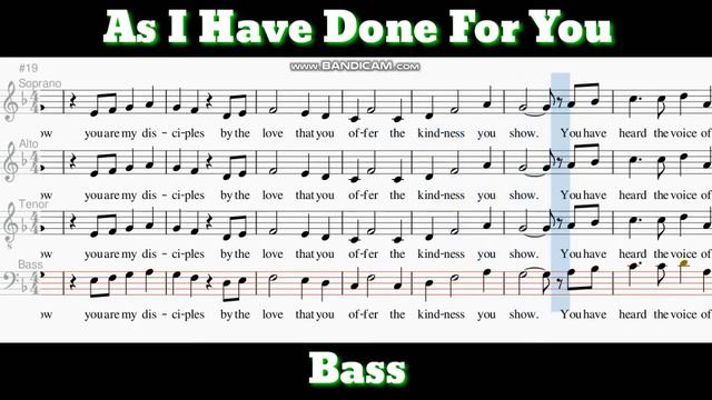 As I Have Done for You - Bass (Washing of feet) смотреть онлайн