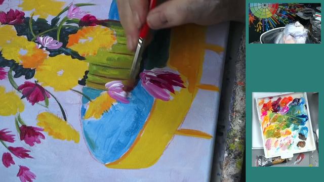 Professional Artists Secrets about Painting Flowers with Acrylics Keeping It Simple but Spectacular смотреть онлайн