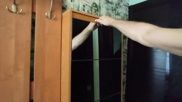 Прихожая-Вешалка+Тумба+Обувной шкаф зеркальный. смотреть онлайн