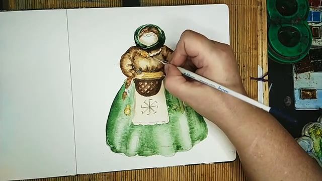 Как нарисовать славянскую куклу - оберег смотреть онлайн