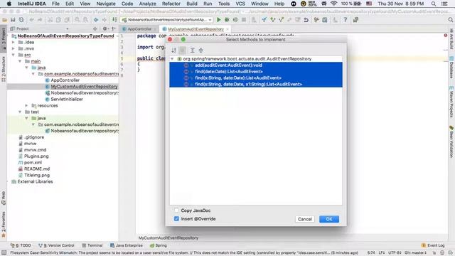 No beans of 'AuditEventRepository' type found, Part 2 смотреть онлайн