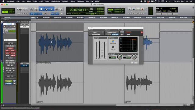 Pro Tools Tutorial - How to Fix Sibilance in Voice Recordings with a De-Esser смотреть онлайн