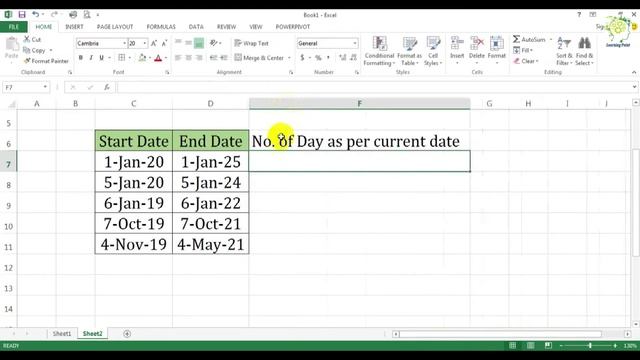 How to Calculate Number of Days between Two Dates in Excel | Days Difference Between Two Dates смотреть онлайн