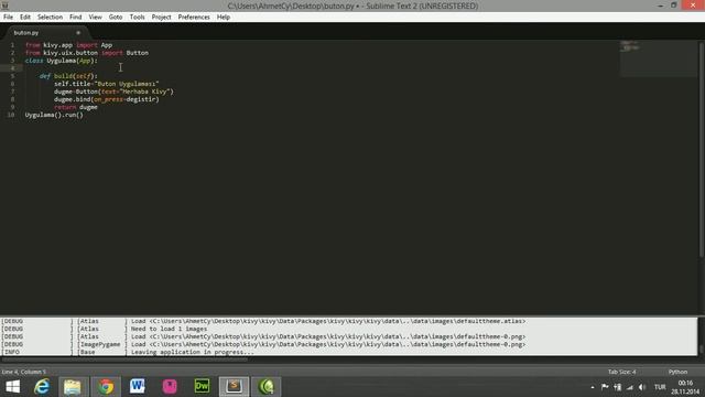 Kivy Mobil Programlama Dersleri-Buton ekleme смотреть онлайн
