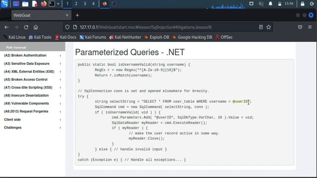 how to mitigate sql injection || webgoat 8 || sql injection tutorial || Cyber World Hindi смотреть онлайн
