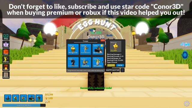 CODE FOR THE SPRING TIME COMMANDER SKIN IN TOWER DEFENSE SIMULATOR | Roblox смотреть онлайн