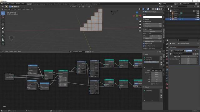 Blender 2.93 Geometry Nodes Procedural Stairs Tutorial смотреть онлайн