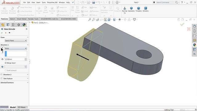 SolidWorks Tutorial for Beginners Exercise 3 смотреть онлайн