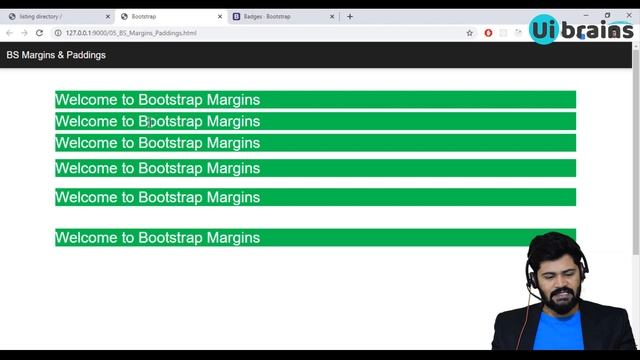 06 Margins & Paddings in Bootstrap | Bootstrap Tutorial for Beginners | Ui Brains | NAVEEN SAGGAM смотреть онлайн