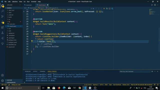 Flutter Search Bar - Search using Search Delegate смотреть онлайн