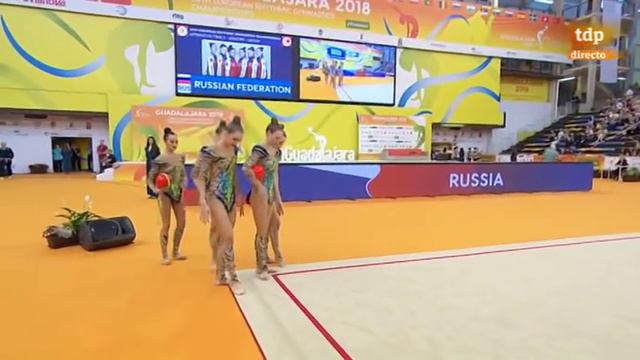 2018 European Rhythmic Gymnastics Championships - Groups 3 Balls + 2 Ropes Final смотреть онлайн