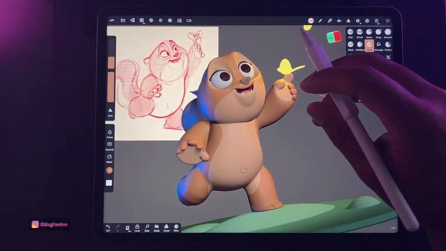 Learn 3D on the Ipad Pro with Nomad Sculpt | Skillshare with Drugfreedave смотреть онлайн