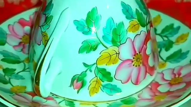 💖 Чайная пара Дикая роза СССР Советская посуда Фарфор Винтаж Soviet Antique Tea pair Wild Rose USSR смотреть онлайн