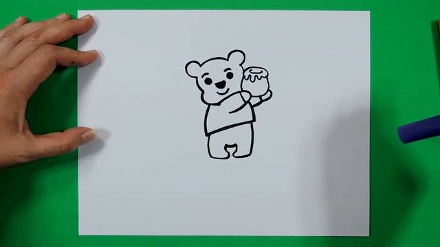 How To Draw Winnie The Pooh. Easy. Step by step. Drawing for Kids. Як намалювати Вінні Пуха. смотреть онлайн