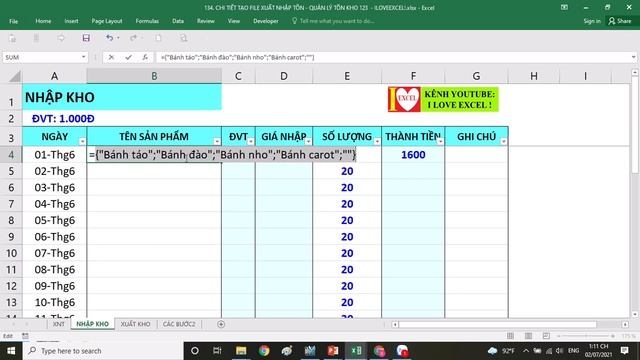 HD TẠO GỢI Ý TÌM KIẾM KHI NHẬP LIÊU TRONG FILE QUẢN LÝ TỒN KHO - ILOVEEXCEL! смотреть онлайн