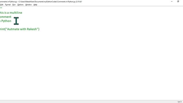#7 Python Tutorial for Beginners | Multiline comments in Python смотреть онлайн