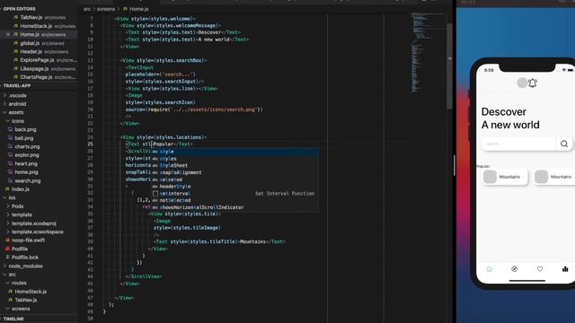 travel app with React Native смотреть онлайн