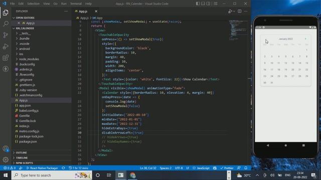 React Native Calendar | Calendar Picker | React Native Tutorial | React Native Project смотреть онлайн