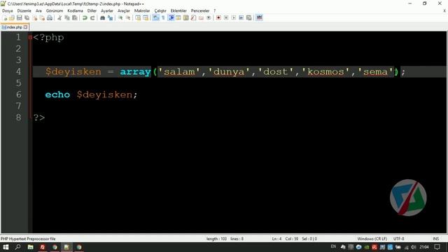 #3 Azəri PHP Dərsləri - Array Funksiyası (Yeni Başlayanlar Üçün) смотреть онлайн