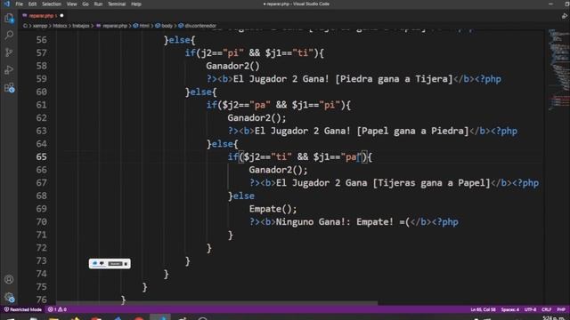 ? ARREGLAR ERRORES PHP EN TIEMPO DE EJECUCIÓN ? JUEGO PIEDRA PAPEL O TIJERA EN PHP ▶ FORMULARIOS PH смотреть онлайн