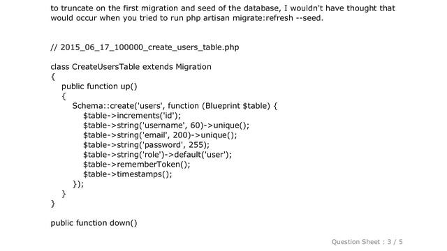MySQL : Laravel 5.1 Migration and Seeding Cannot truncate a table referenced in a foreign key const смотреть онлайн